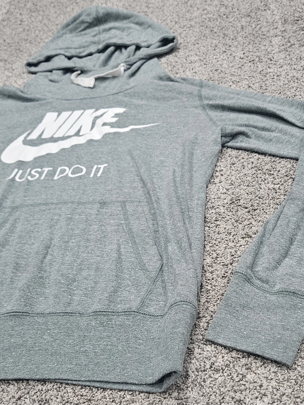 Nike Heather Green 'Just Do It' Hoodie